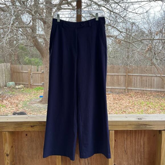 Paris Atelier & Other Stories Women's Navy Wide Leg Trousers Size 8 - Picture 1 of 10